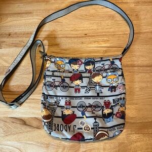 Adorable Character Print Crossbody Bag